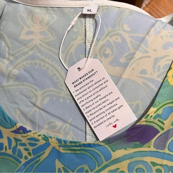 Beachy Longline Tunic with Elastic Cuffs and Double Arm Slits Women’s Size XL - Picture 3 of 5